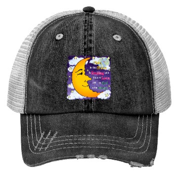 Discover Man in the Moon w Clouds Trucker Hats