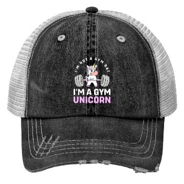 Discover Workout Gym Unicorn Trucker Hats