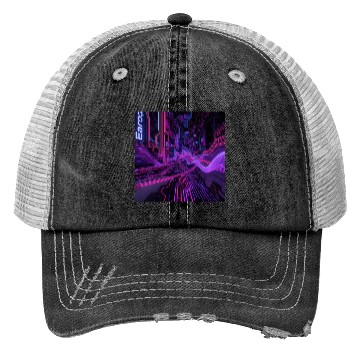 Discover Cyberpunk Cityscape Trucker Hats