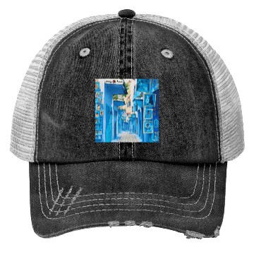 Discover Chefchaouen Blue City Landscape Trucker Hats