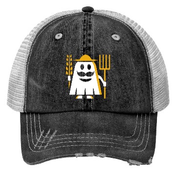 Discover Farmer Ghost Cartoon Print Trucker Hats
