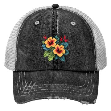 Discover Hibiscus Trucker Hats