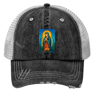 Discover GUADALUPE VIRGEN ANIME STYLE Trucker Hats