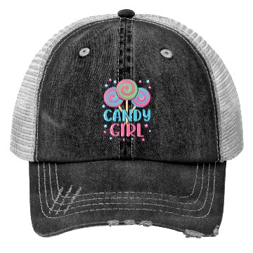 Discover Cute Lollipop Candy Girl Design 01 Trucker Hats
