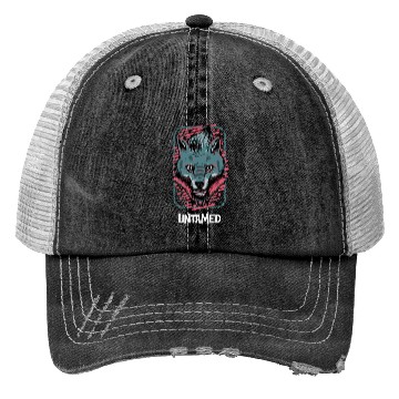 Discover Neon Wolf Portrait Illustration Trucker Hats