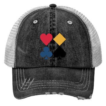Discover Classic Card Suits Trucker Hats