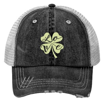 Discover Lucky Love Four Leaf Clover Trucker Hats