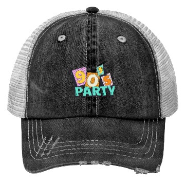 Discover 90s Party Vibes Retro Neon Dance Aesthetic Trucker Hats