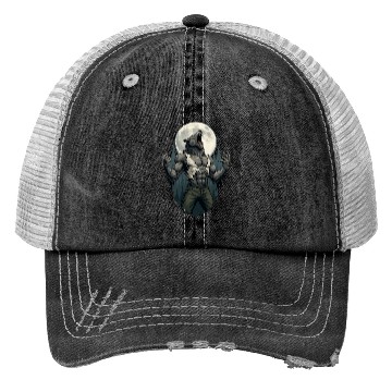 Discover Howl of the Alpha – Werewolf Under the Moon Trucker Hats