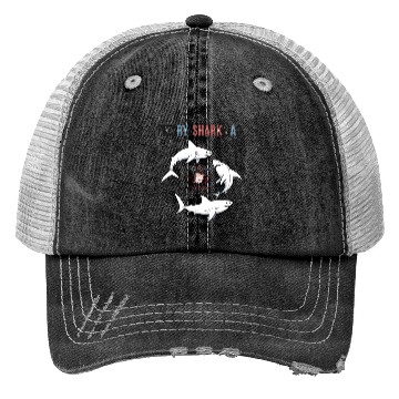 Discover Merry Sharkmas – Funny Christmas Shark Design Trucker Hats
