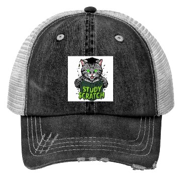 Discover Studious Jungle Leopard Illustration Trucker Hats