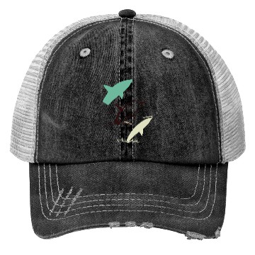 Discover Shark Breakdown Trucker Hats