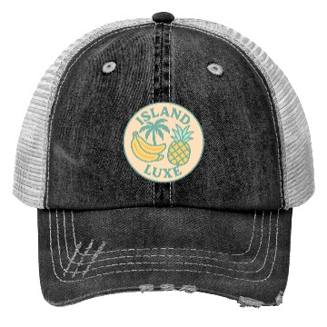 Discover Island Luxe Tropical Fruit Design Trucker Hats