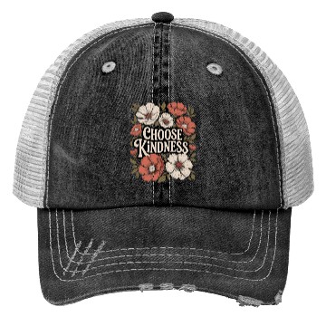 Discover Choose Kindness Boho Flower Vintage Positivity Trucker Hats