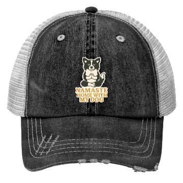 Discover Peaceful Dog Meditation Design Trucker Hats