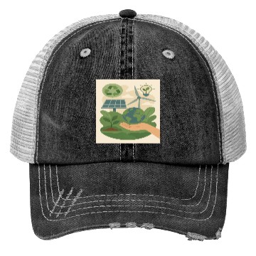 Discover Eco-Friendly Earth Conservation Design Trucker Hats