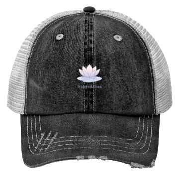 Discover Breathe & Grow – Calm Lotus Minimal Design Trucker Hats