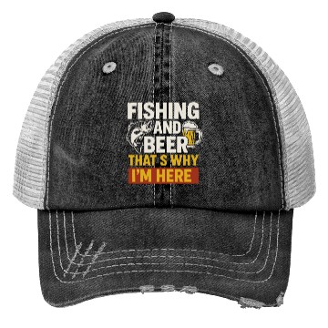 Discover Fishing and Beer Combo Trucker Hats