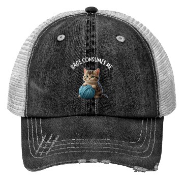 Discover Cute Angry Cat Trucker Hats