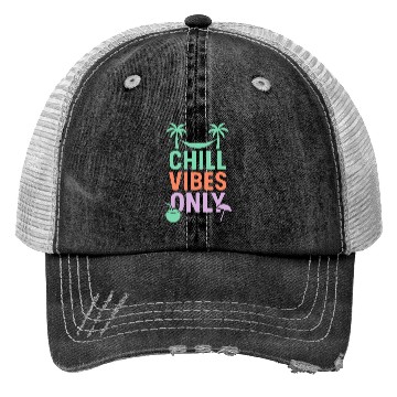 Discover Chill Vibes Only Tropical Trucker Hats