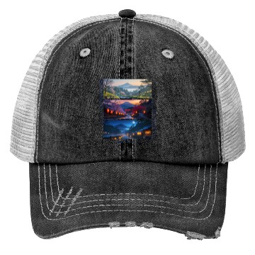 Discover 003 - Serene Mount Fuji Nightscapes Trucker Hats