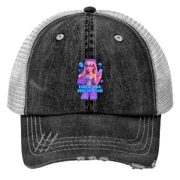 Discover Y2K Rich Girl - ERROR 404 Bold Aesthetic Trucker Hats