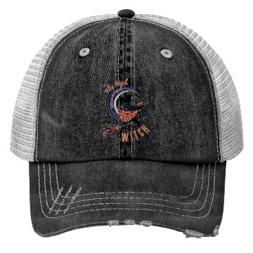 Discover Halloween-Witch-On-Broom–Zentangle-3D-Paper-Design Trucker Hats