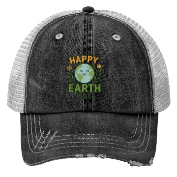 Discover Happy Earth Day Eco-Friendly Design Trucker Hats
