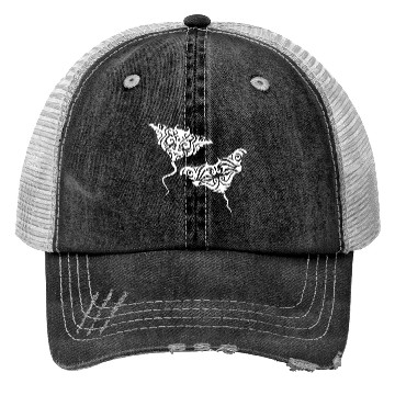 Discover Intricate Butterfly Tribal Pattern Trucker Hats