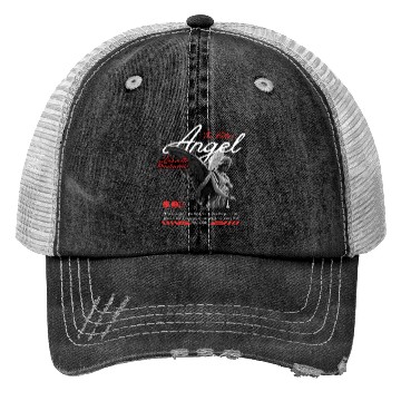 Discover Serene Angel Statue with Dark Wings Trucker Hats