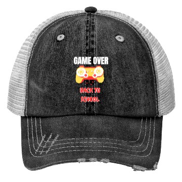 Discover Funny Game Over Back to School Trucker Hats