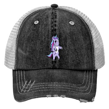 Discover Cute Zombie Unicorn Plush Design Trucker Hats
