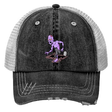 Discover Horror Zombie Monster Illustration Trucker Hats