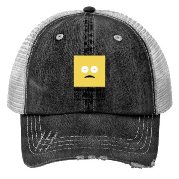 Discover Minimal Sad Face Design Trucker Hats