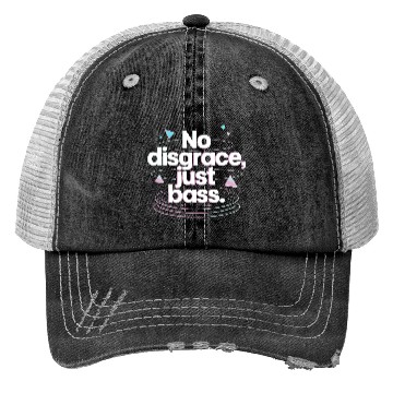 Discover No Disgrace Just Bass Retro Trucker Hats