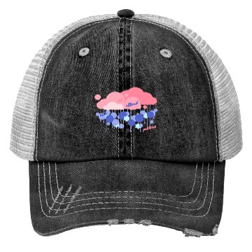 Discover Pastel Rain Cloud with Star Accents Trucker Hats
