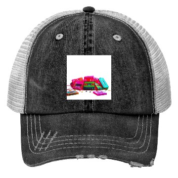 Discover Vibrant Retro Cassette Tape Pattern Trucker Hats
