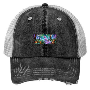 Discover Enchanted Unicorn Forest Design Trucker Hats