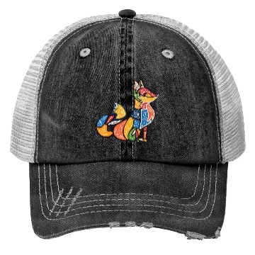 Discover Tribal Watchful Fox Trucker Hats