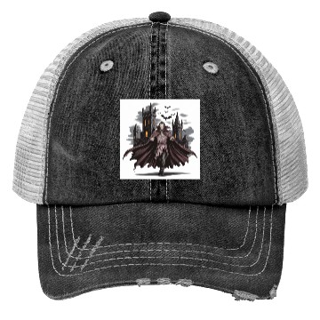 Discover Vampire Count Gothic Castle Print Trucker Hats