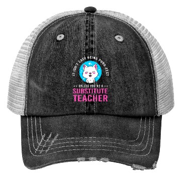 Discover Substitute Teacher Cat Lover Trucker Hats
