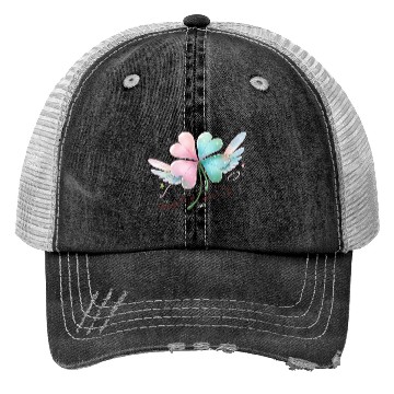 Discover Magical Heart-Shaped Butterfly Design Trucker Hats