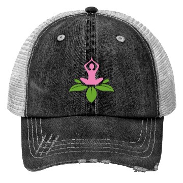 Discover Serene Yoga Lotus Design Trucker Hats