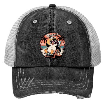 Discover Chill Penguin Weekend Vibes Trucker Hats