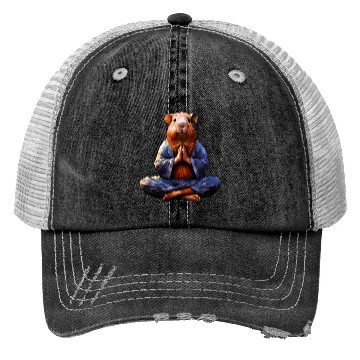 Discover Yoga guinea pig Trucker Hats
