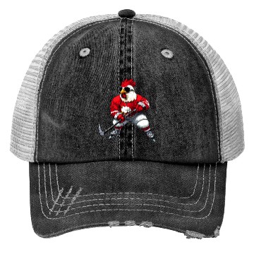 Discover Chicken ice hockey Trucker Hats