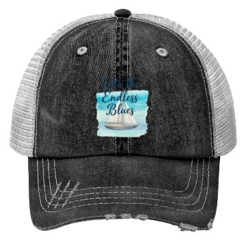 Discover Into the Endless Blue Sailing Design Trucker Hats