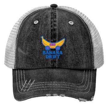 Discover Whimsical Banana Drift Car Design Trucker Hats