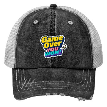 Discover Game Over You Won Motivational Sticker Trucker Hats