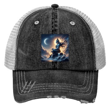Discover Celestial Meditation Oracle Design Trucker Hats